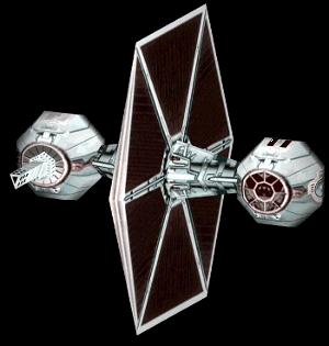 TIE Experimental M1 (TIE/e1). Autor i źródło obrazka: X-Wing Alliance, Lucasarts