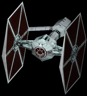 TIE Experimental M5 (TIE/e5). Autor i źródło obrazka: X-Wing Alliance, Lucasarts