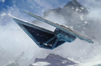 TIE Striker (TIE/sk). Autor i źródło obrazka: Ben Zweifel, X-Wing Miniatures Game, FFG