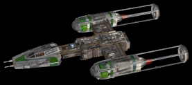 Y-wing Longprobe. Autor i źródło obrazka: gra SW Rebellion - LucasArts