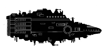 Statek niewolniczy typu Y164. Autor i źródło obrazka: Galaxy Guide 9: Fragments from the Rim, West End Games